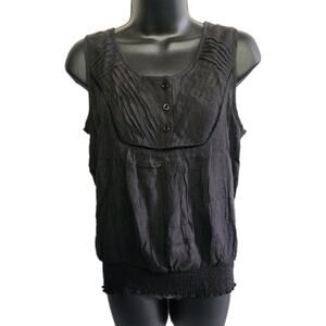 NWT simply irresistible Black top with lace back size medium baby Doll Blouse